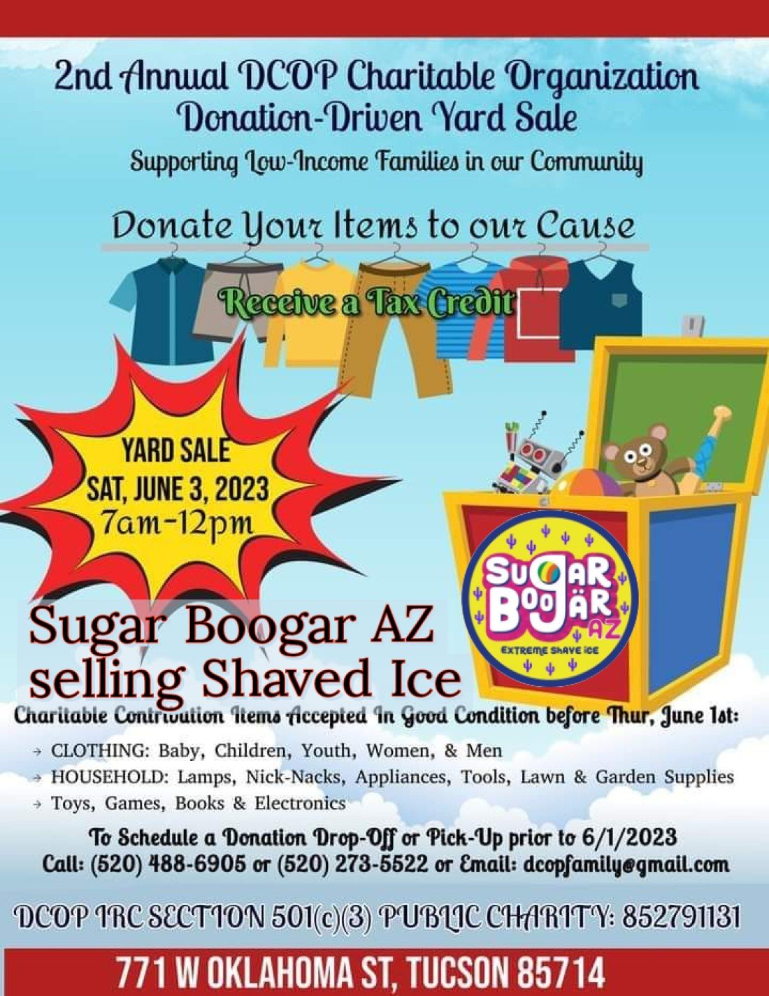 2nd Annual DCOP DonationDriven Yard Sale, DCOP Yard Sale, Tucson, 3