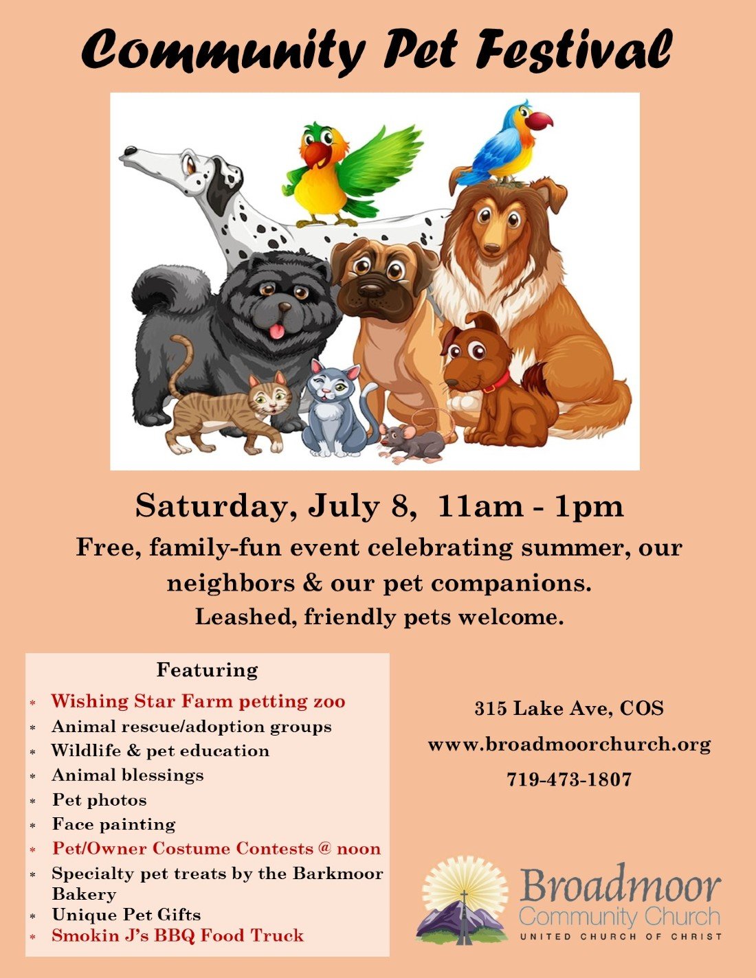 Community Pet Festival, Broadmoor Community Church, United Church Of