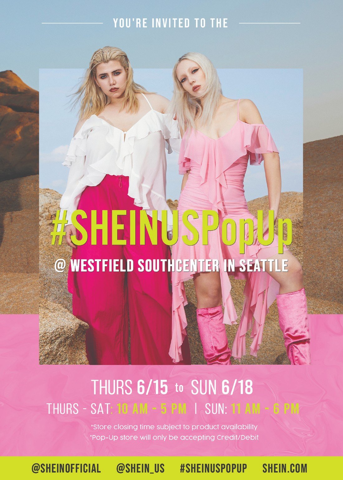 SHEIN Pop Up Shop Seattle, Westfield Southcenter, Seattle, 15 June 2023
