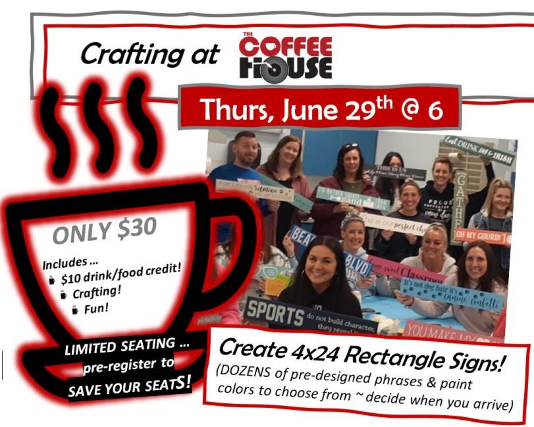 Crafting at The Coffee House!, The Coffee House & Cafe, Edison, 29 June