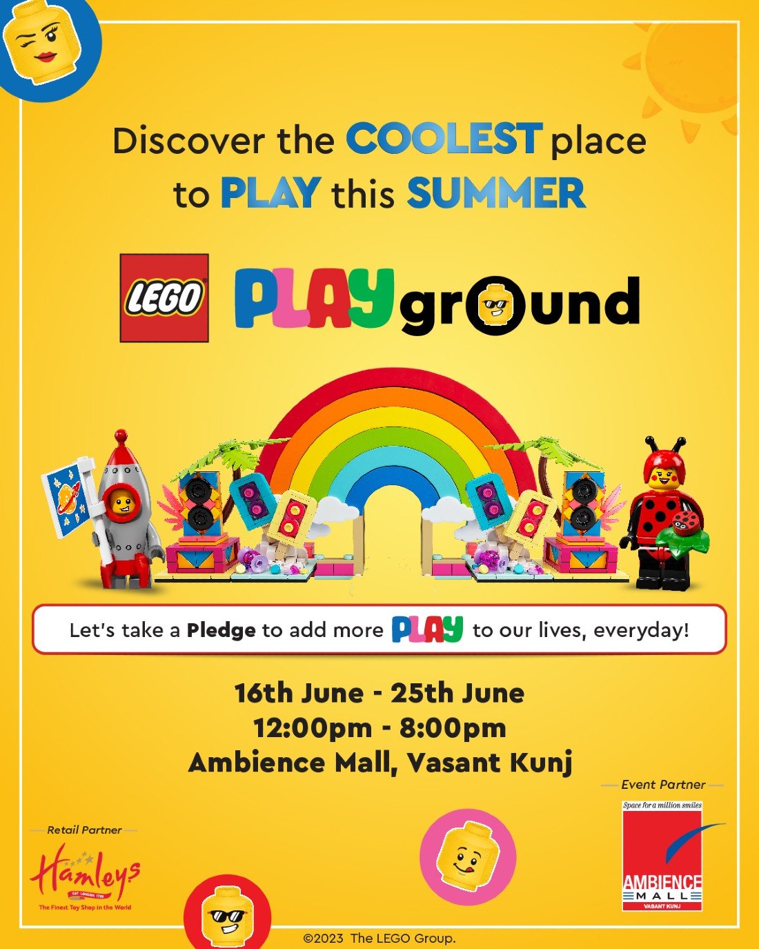Discover the COOLEST place to PLAY this SUMMER The LEGO PLAYground, Ambience Mall Vasant Kunj