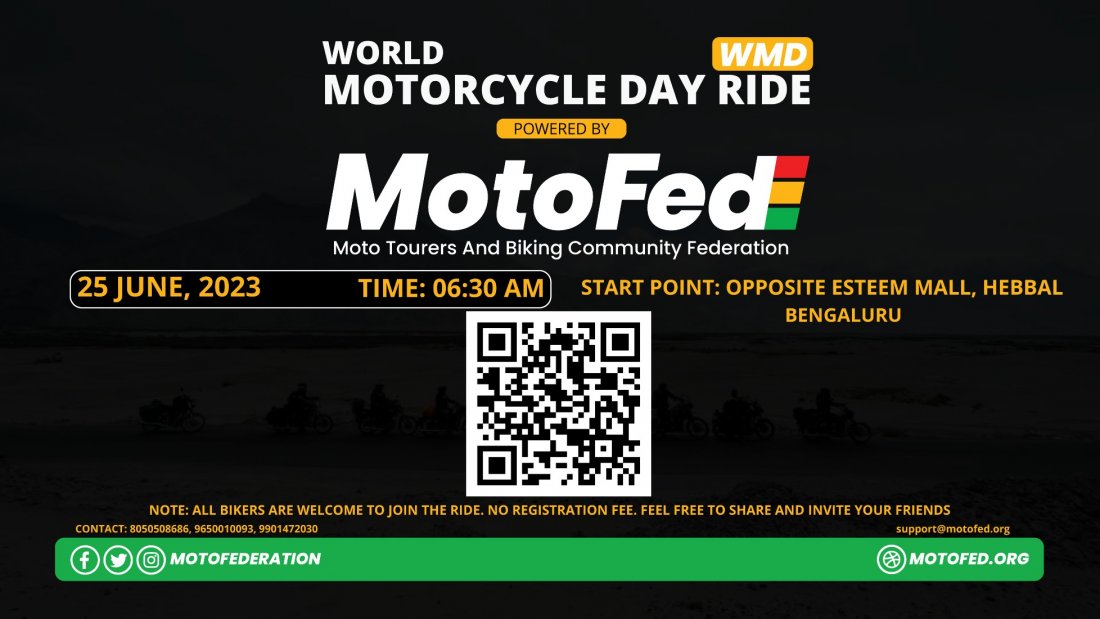 World Motorcycle Day Ride (WMD), Opposite Esteem Mall, Hebbal
