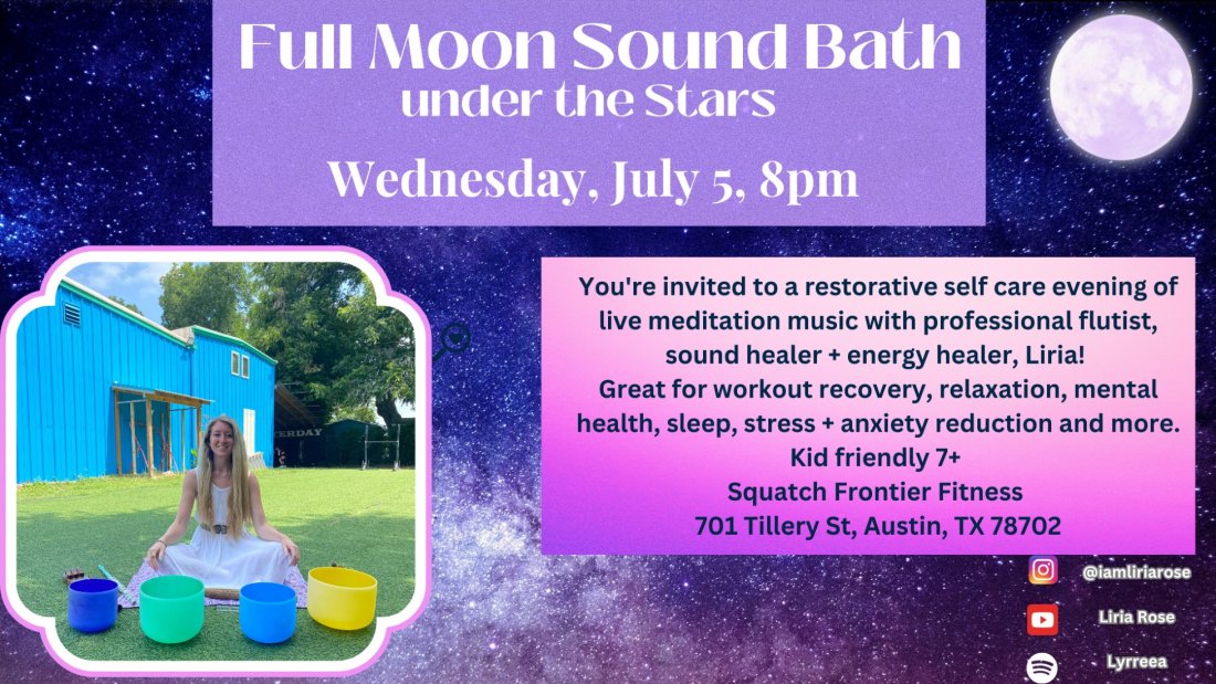 Full Moon Sound Bath Under the Stars , Squatch Frontier Fitness ...