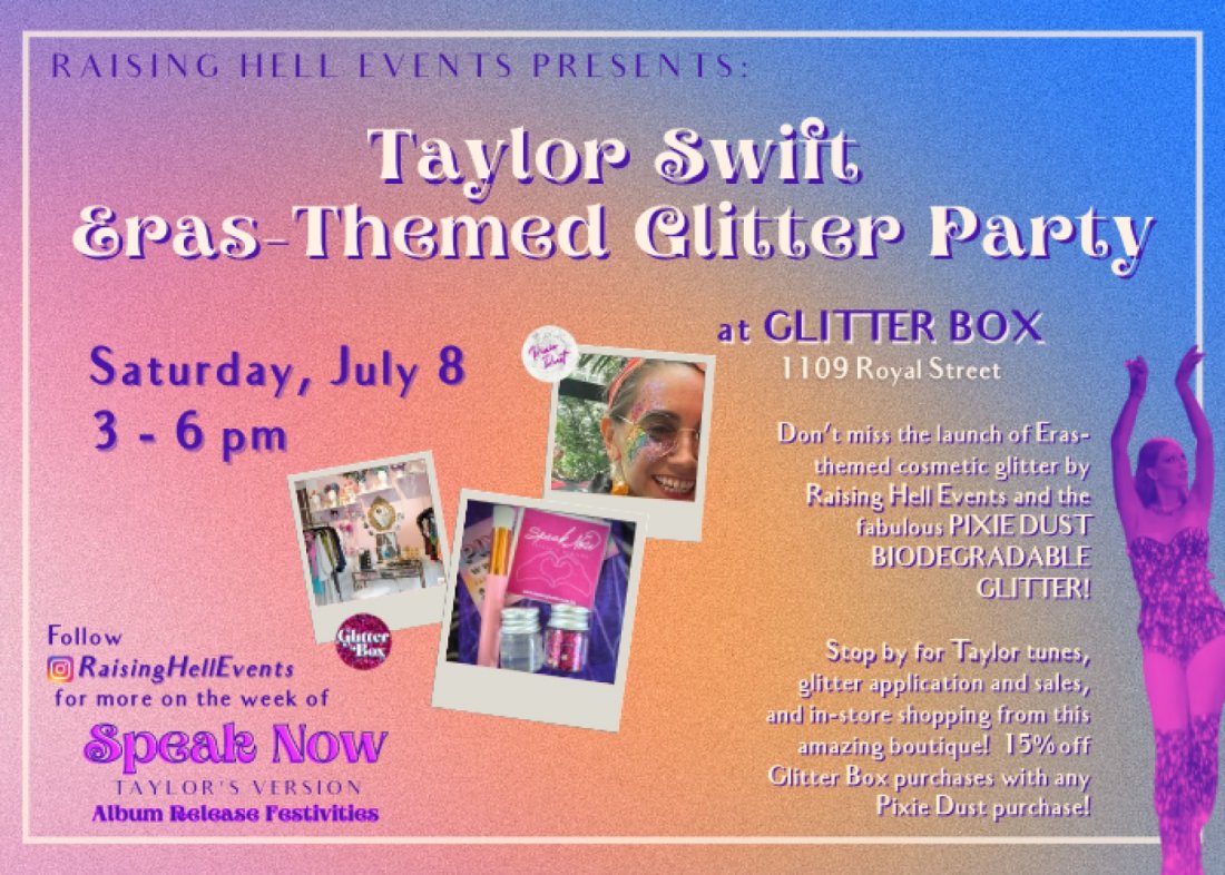 Taylor Swift ERASThemed Glitter Party Glitter Box!, Glitter Box