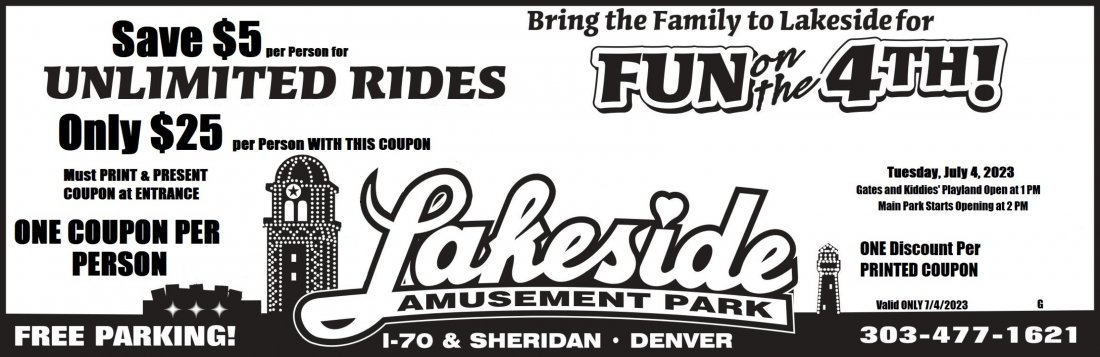 Celebrate the 4th of July at Lakeside Amusement Park Print Coupon to Save $5 per person ...