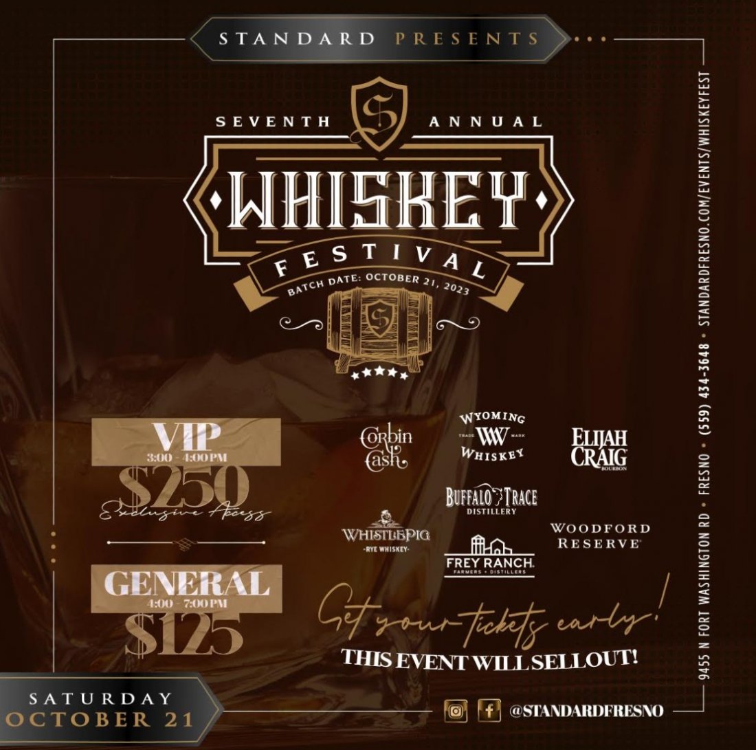 2023 Fresno Whiskey Festival, The Standard, Fresno, October 21 2023