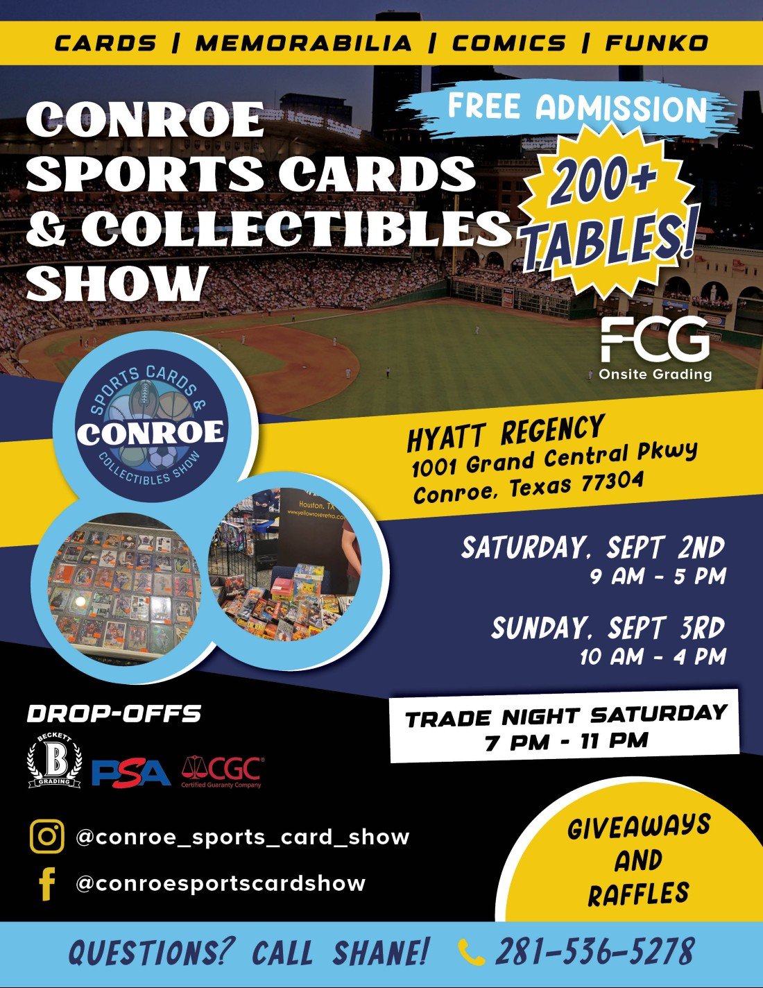 Conroe Sports Cards & Collectibles Show Tickets, Hyatt Regency Conroe