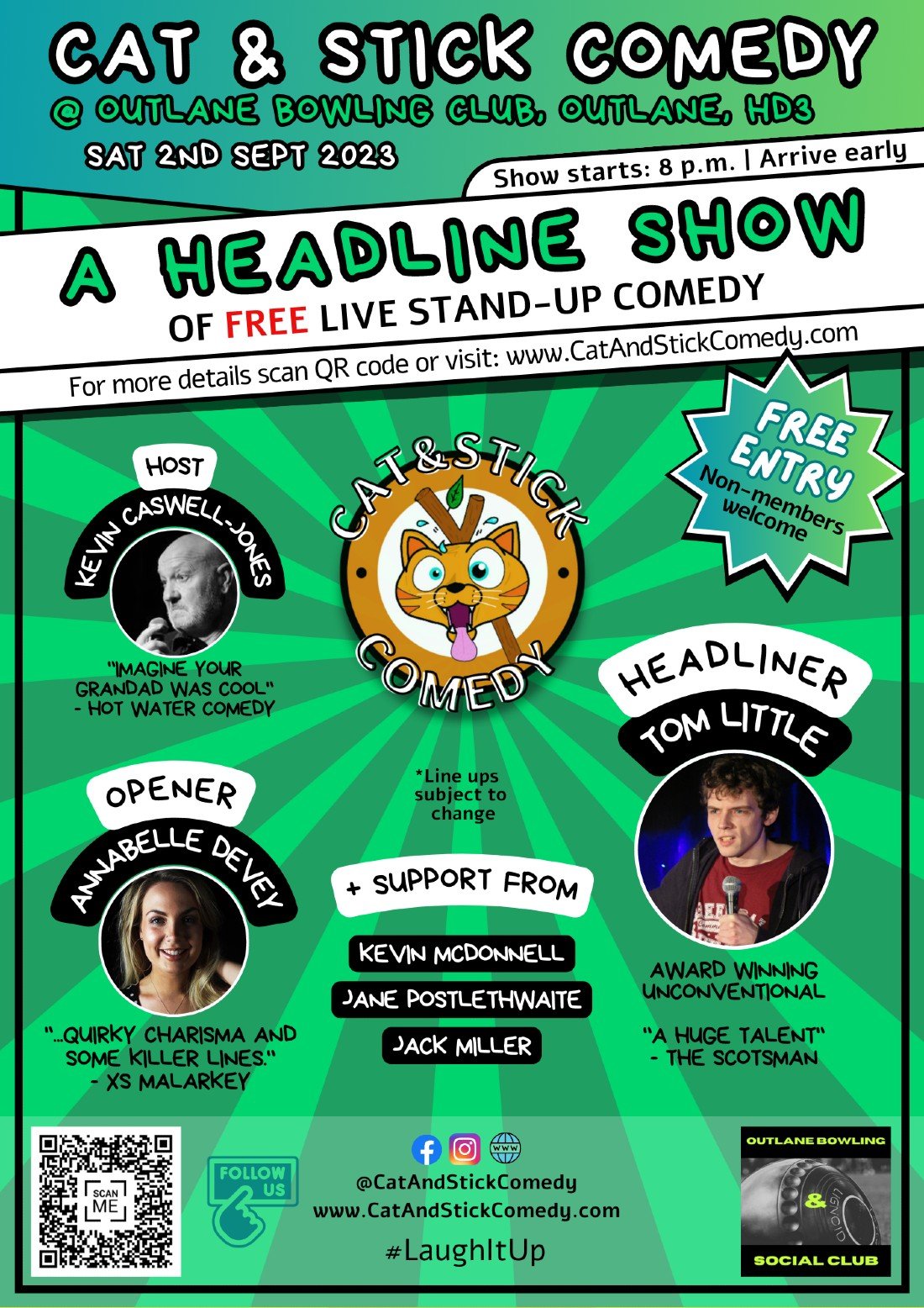 Headline Comedy Night Huddersfield Free Entry, Outlane Bowling