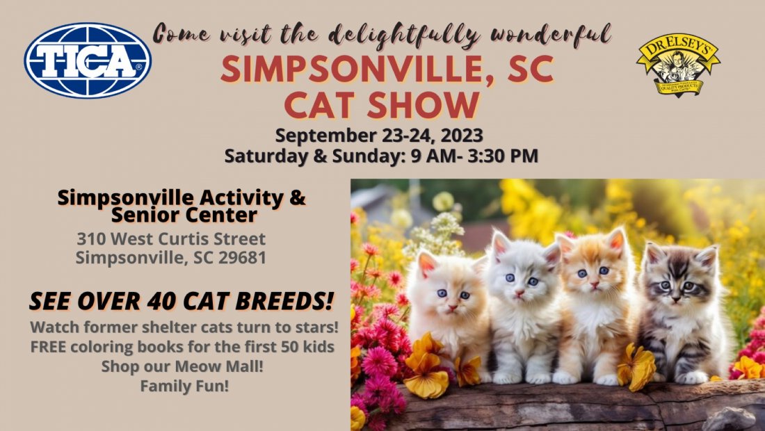 Come visit the Simpsonville, SC Cat Show! , Simpsonville Activity