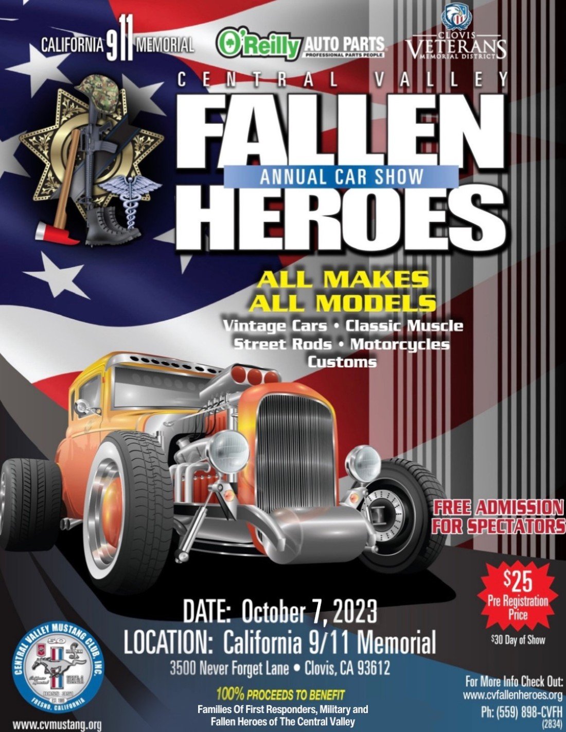 Central Valley Car Show, California 9/11 Memorial, Clovis, 7 October 2023 AllEvents.in