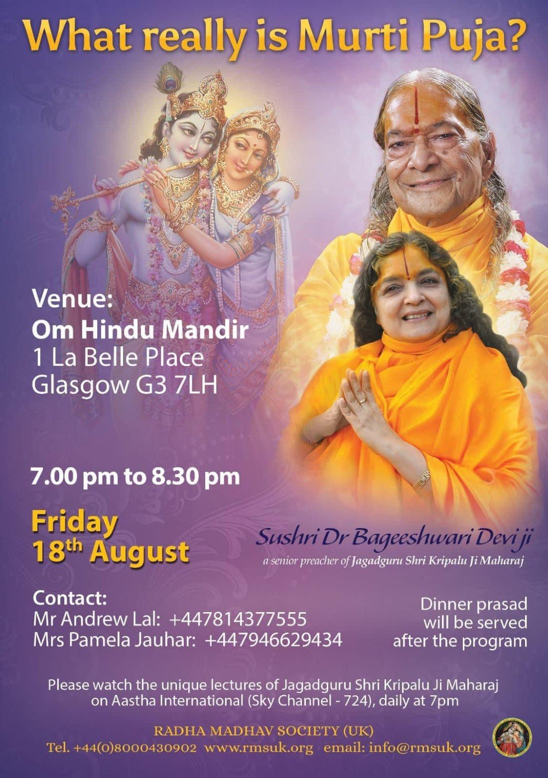 What Really is Murti Puja?, Om Hindu Mandir, Glasgow, August 18 2023
