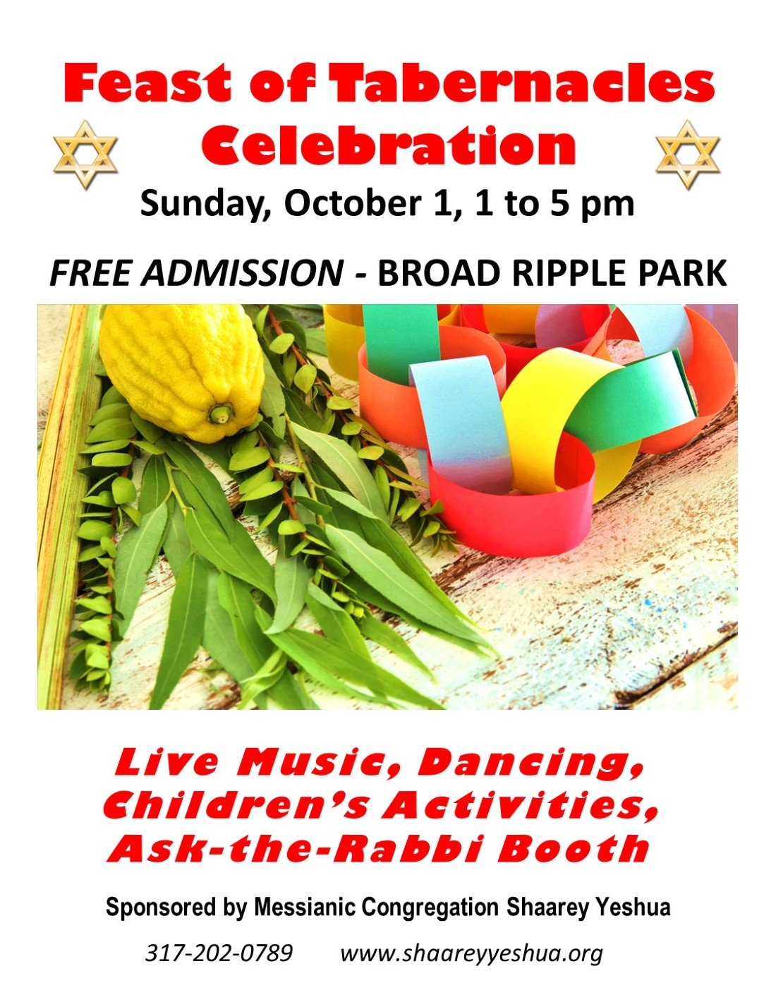 Free Festival Feast of Tabernacles, Broad Ripple Park, Indianapolis, 1