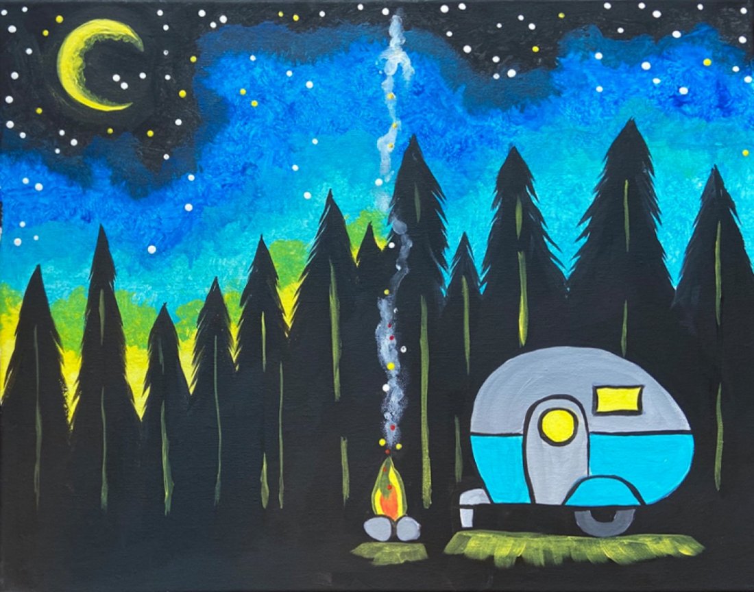 Camping Under the Stars Brushes and Brews, Strangeways Brewing