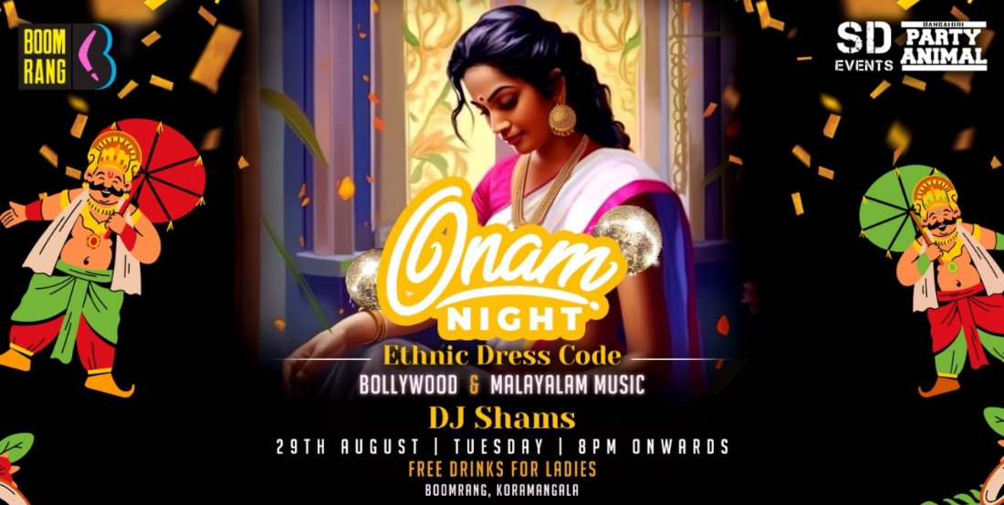 Onam Night At Boomrang Koramangala, Boomrang Koramangala, Bangalore