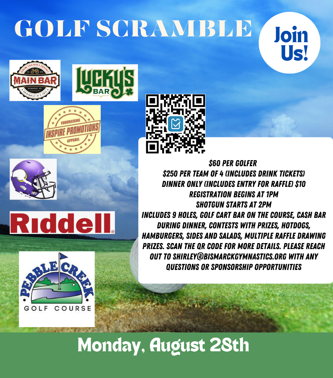 Bismarck Gymnastics Academy Golf Scramble, Pebble Creek Golf Course, North 19th Street, Bismarck