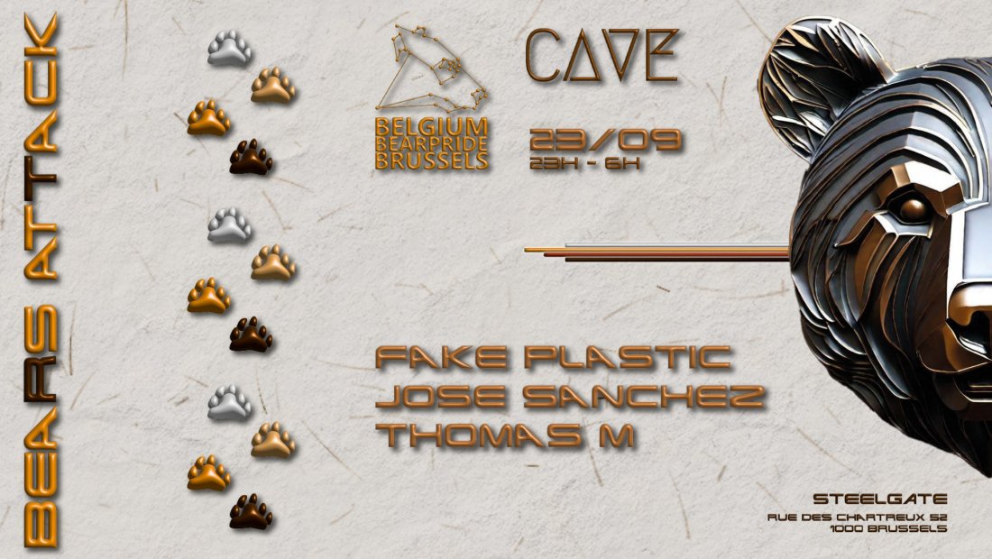 CAVE Bears Attack (Bear Pride Warm Up), Steel Gate, Brussels, 23 September to 24 September