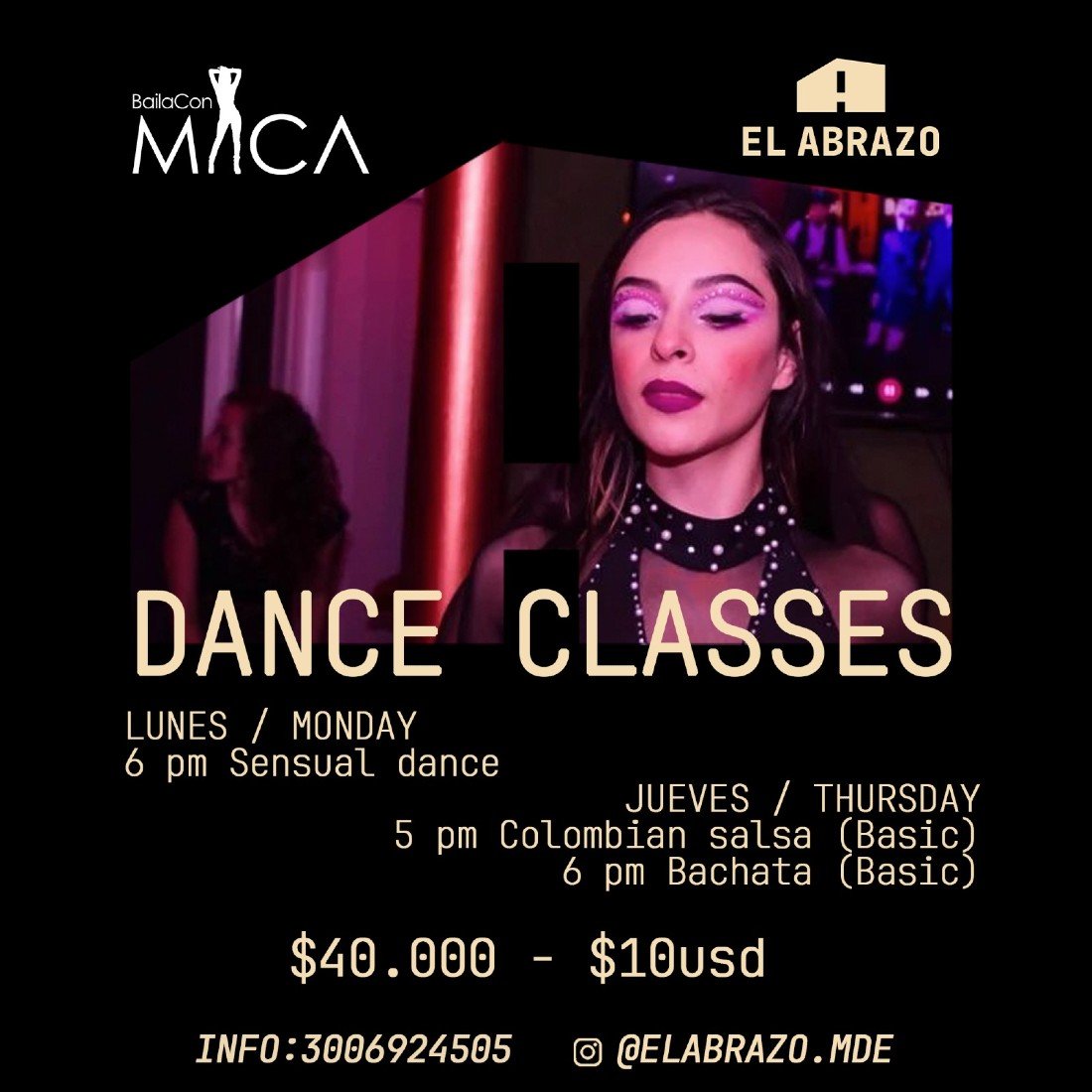 Colombian Salsa & Bachata Dance Classes, El Abrazo MDE, Medellin