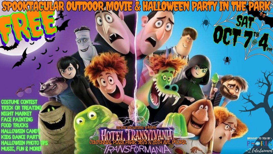8th Annual FREE Peoria Spooktacular Outdoor Movie, Halloween Party