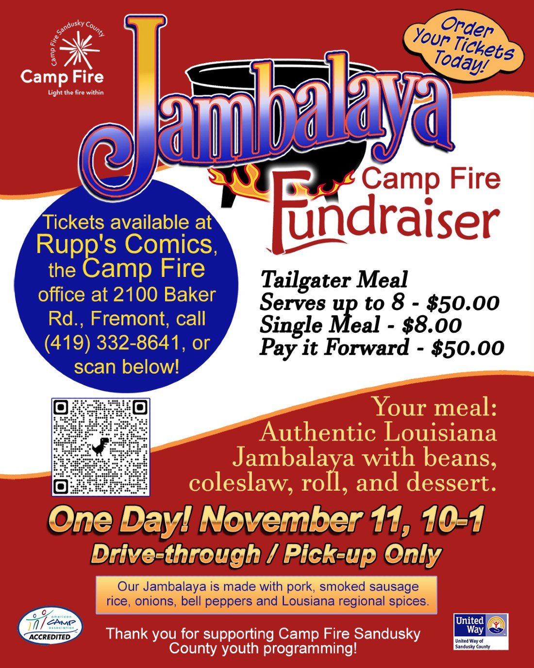 Annual Jambalaya Fundraiser, Camp Fire Sandusky County, Fremont, 11