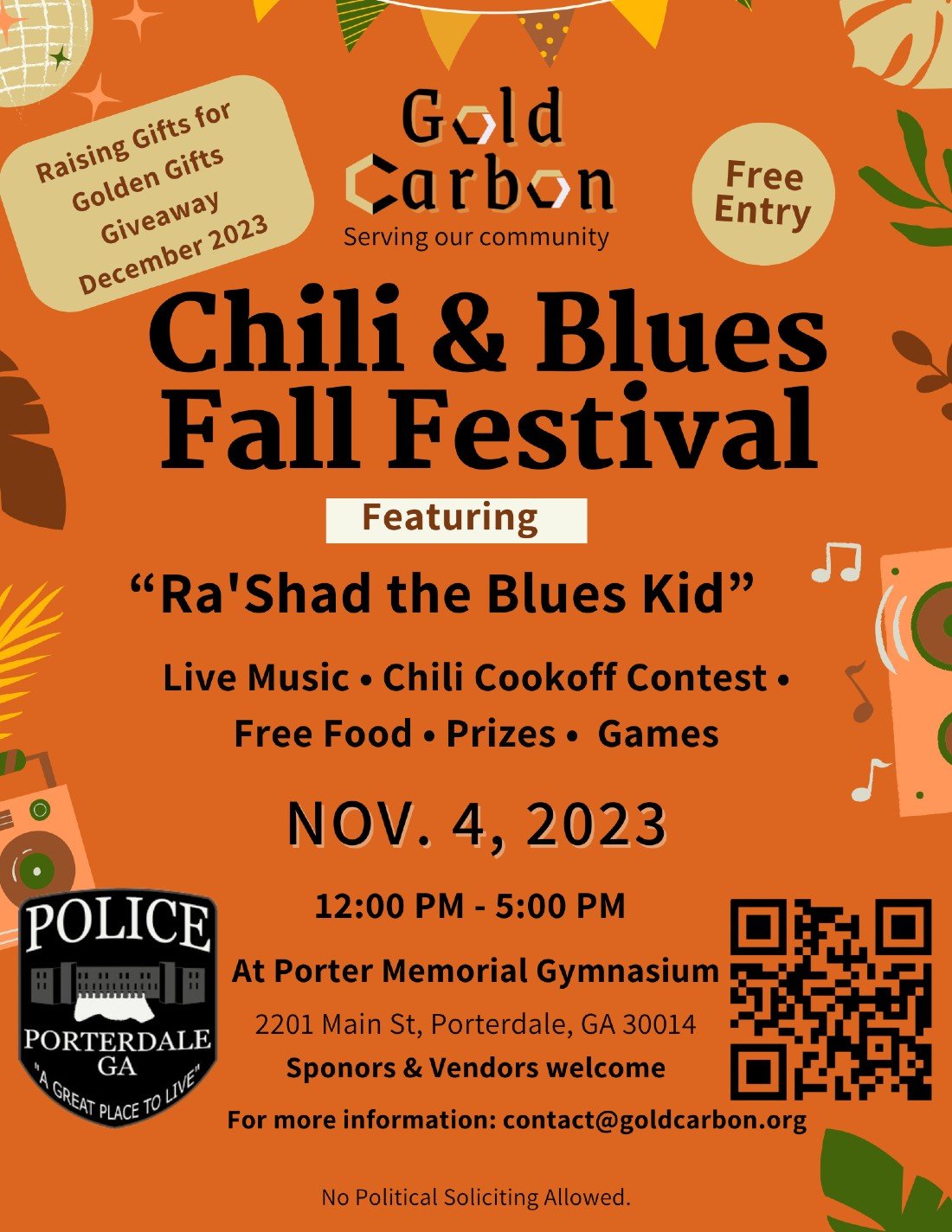 Chili & Blues Fall Festival, Porter Memorial Gymnasium, Porterdale, 4