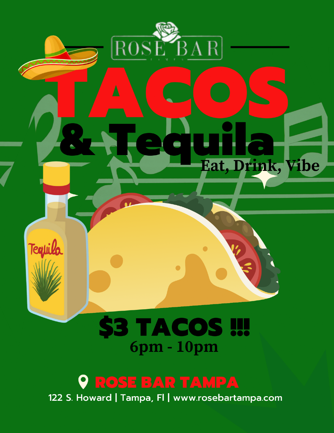It’s Taco Tuesday Tickets, Rose bar Tampa, October 17 2023 AllEvents.in