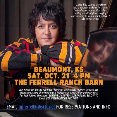 An Evening w/ Singer Songwriter Kelley Hunt, Ferrell Ranch Barn ...