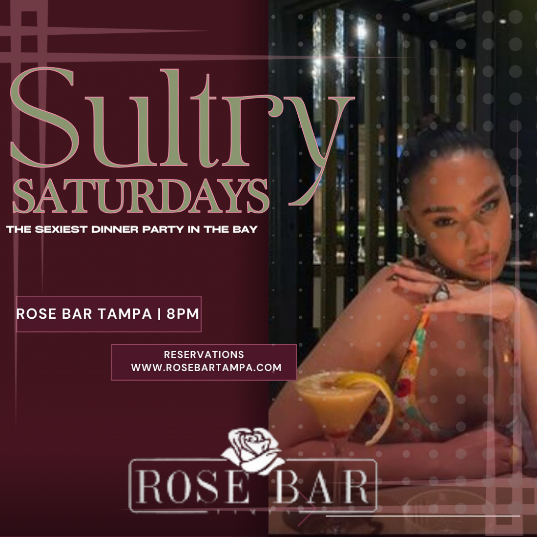 Sultry Saturdays (Social Dinner Party), Rose Bar Tampa, 21 October to