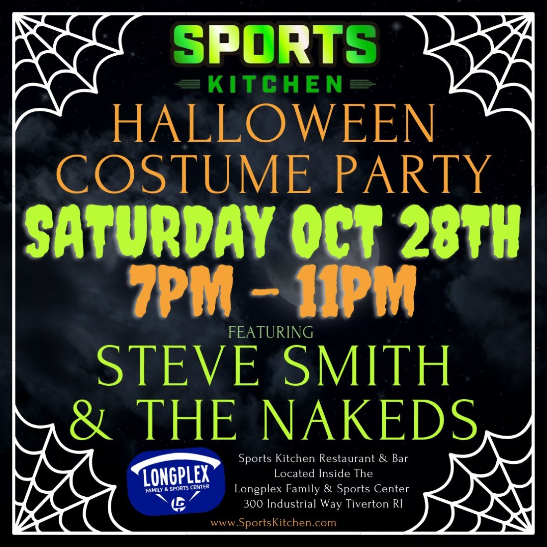 Costume Contest & Party w/Steve Smith and the Nakeds , Sports Kitchen