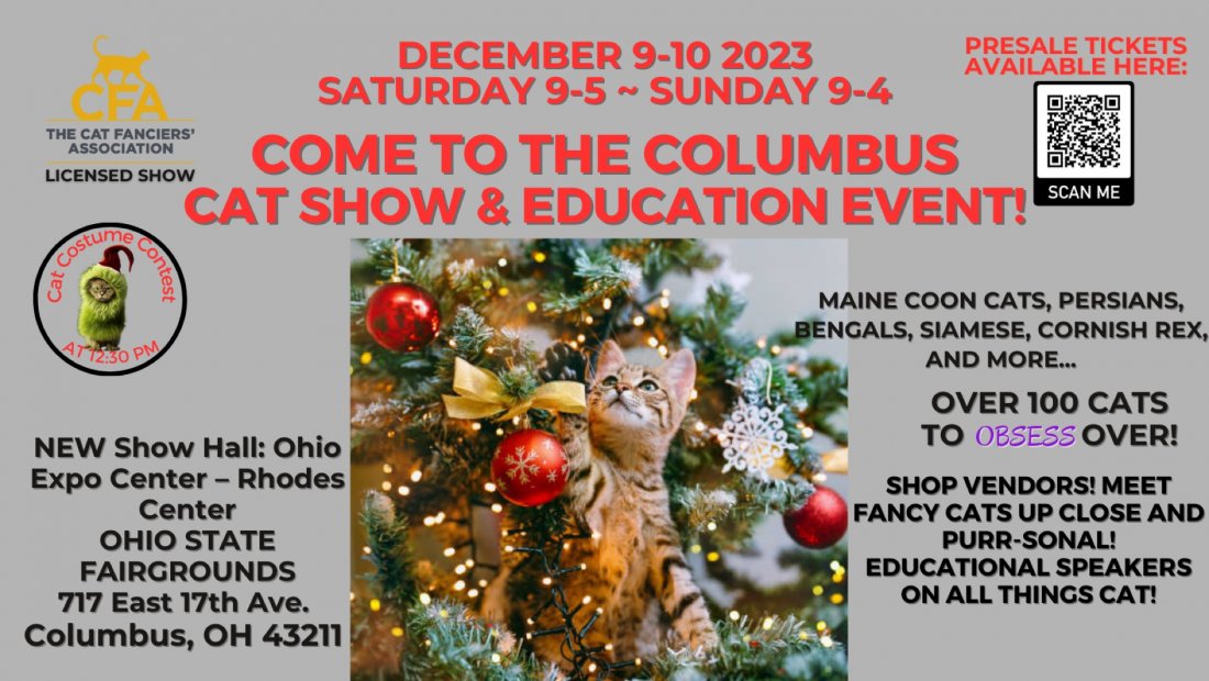 Come to the Columbus, Ohio CFA Cat Show & Educational Event, Rhodes
