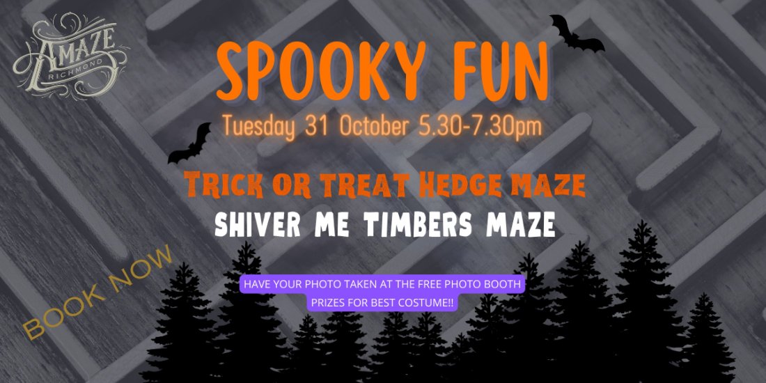 Family Friendly Trick or Treat Mazes, Amaze Richmond, Hobart, 31