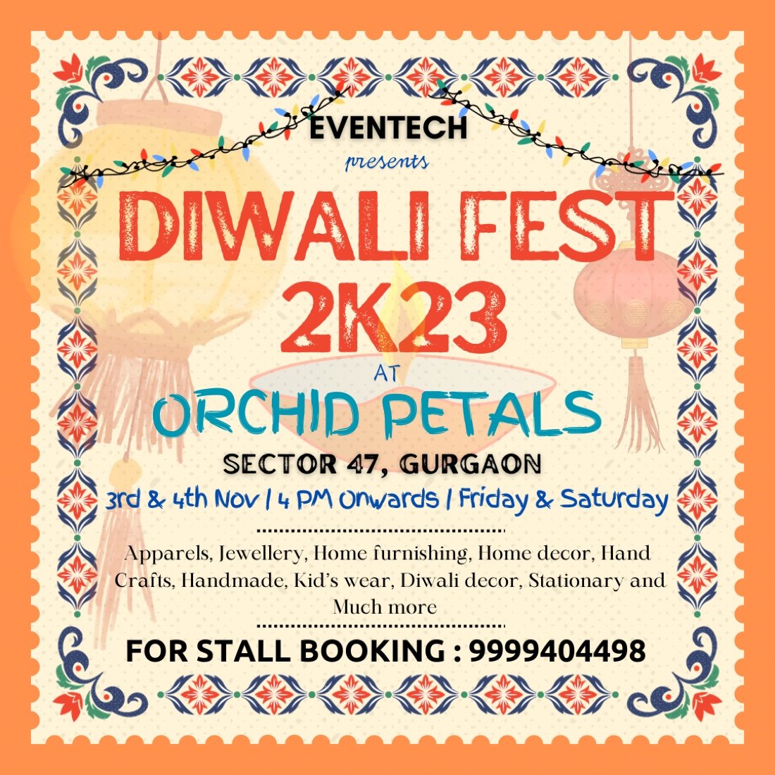 Diwali Fest 2K23, Orchid Petals, Gurgaon AllEvents.in