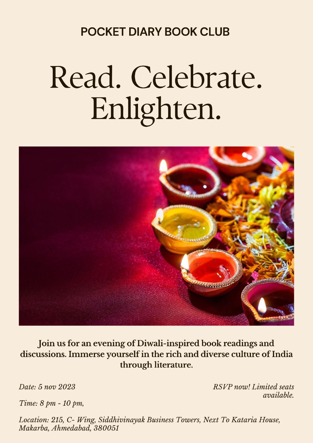 Pocket Diary Book Club Diwali Special, Akshat Drama Group, Ahmedabad