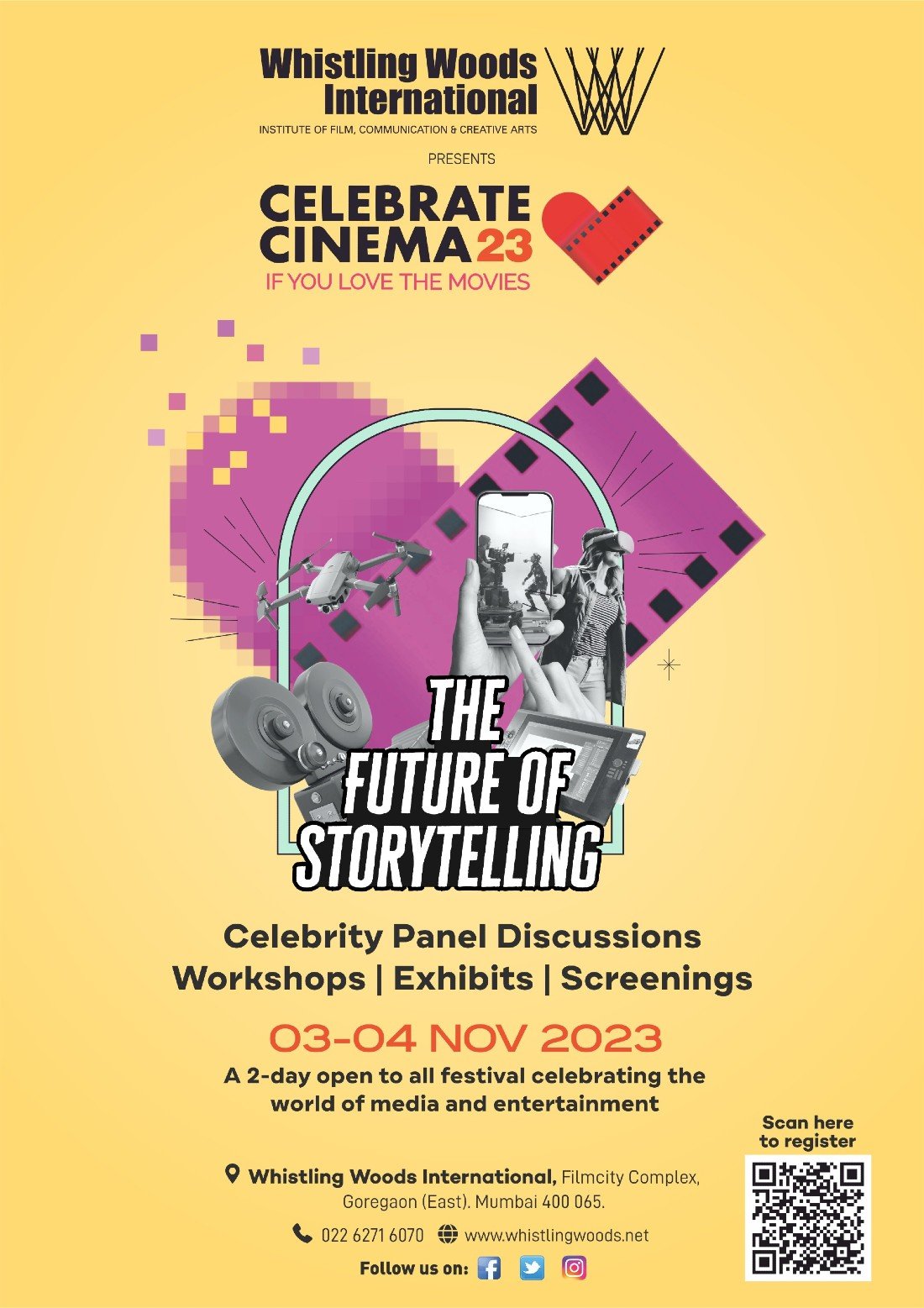 Celebrate Cinema 23, Whistling Woods International, Mumbai, November 2