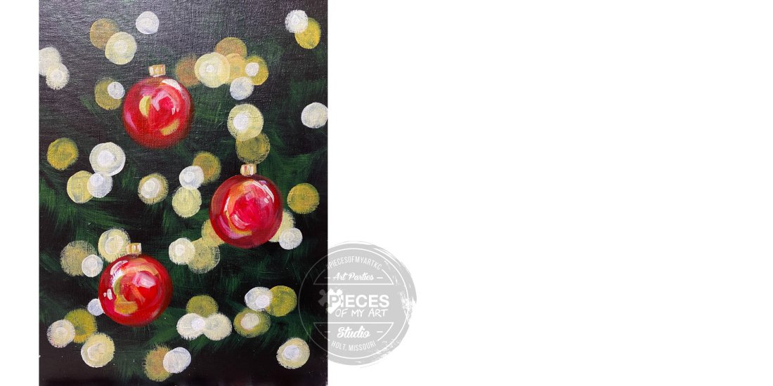 Sip and Paint at Walnut Creek Winery...Ornaments on the Tree, Walnut