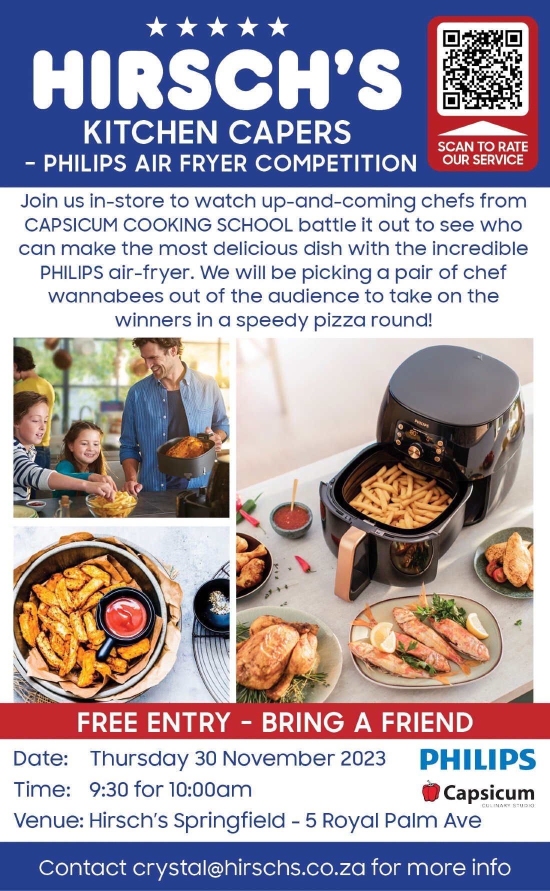 Capsicum Culinary school Arifryer cook off, Hirsch's Springfield