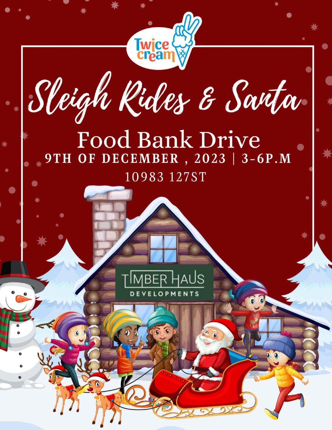 Santas Food Bank Drive , Twice Cream, Edmonton, 9 December 2023