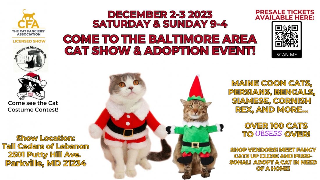 Come visit the fun Baltimore Area Cat Show & Adoption Event! , Tall Cedars of Lebanon