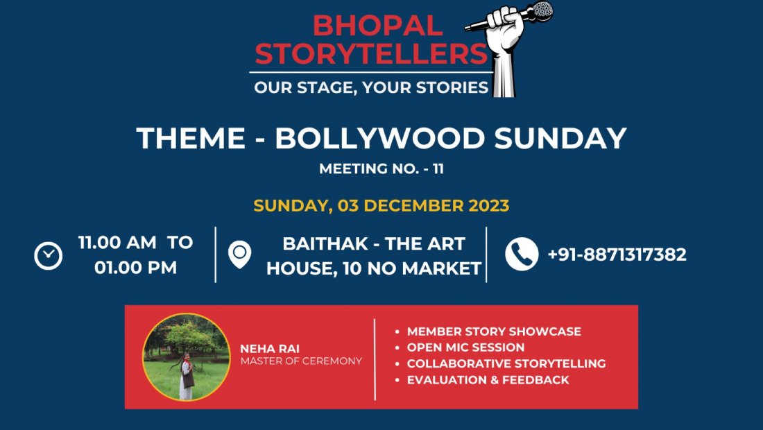 Bhopal Storytellers 11th Chapter Meeting, Baithak The Art House