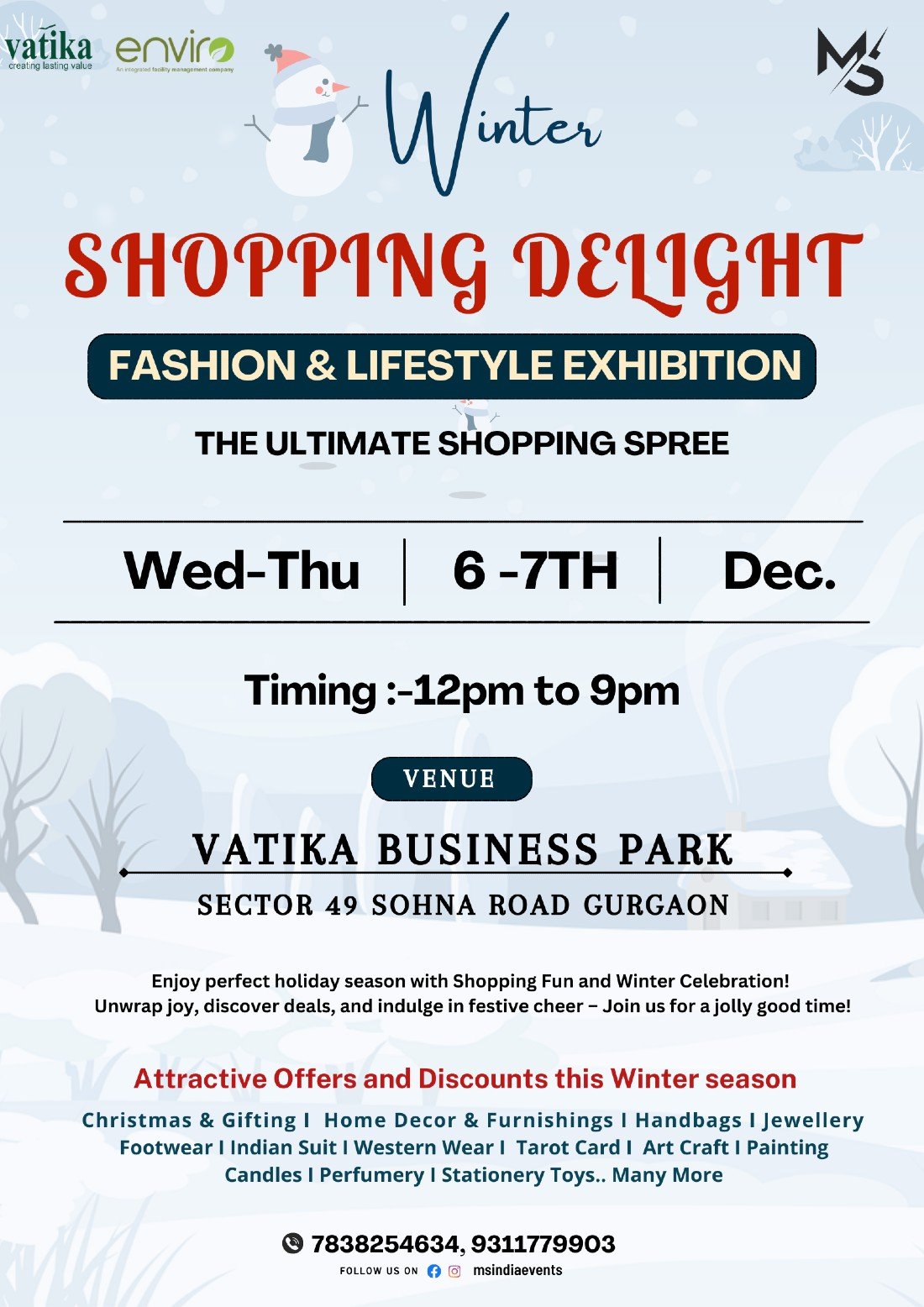 Winter Season & Christmas Carnival in Gurgson, Vatika Business park