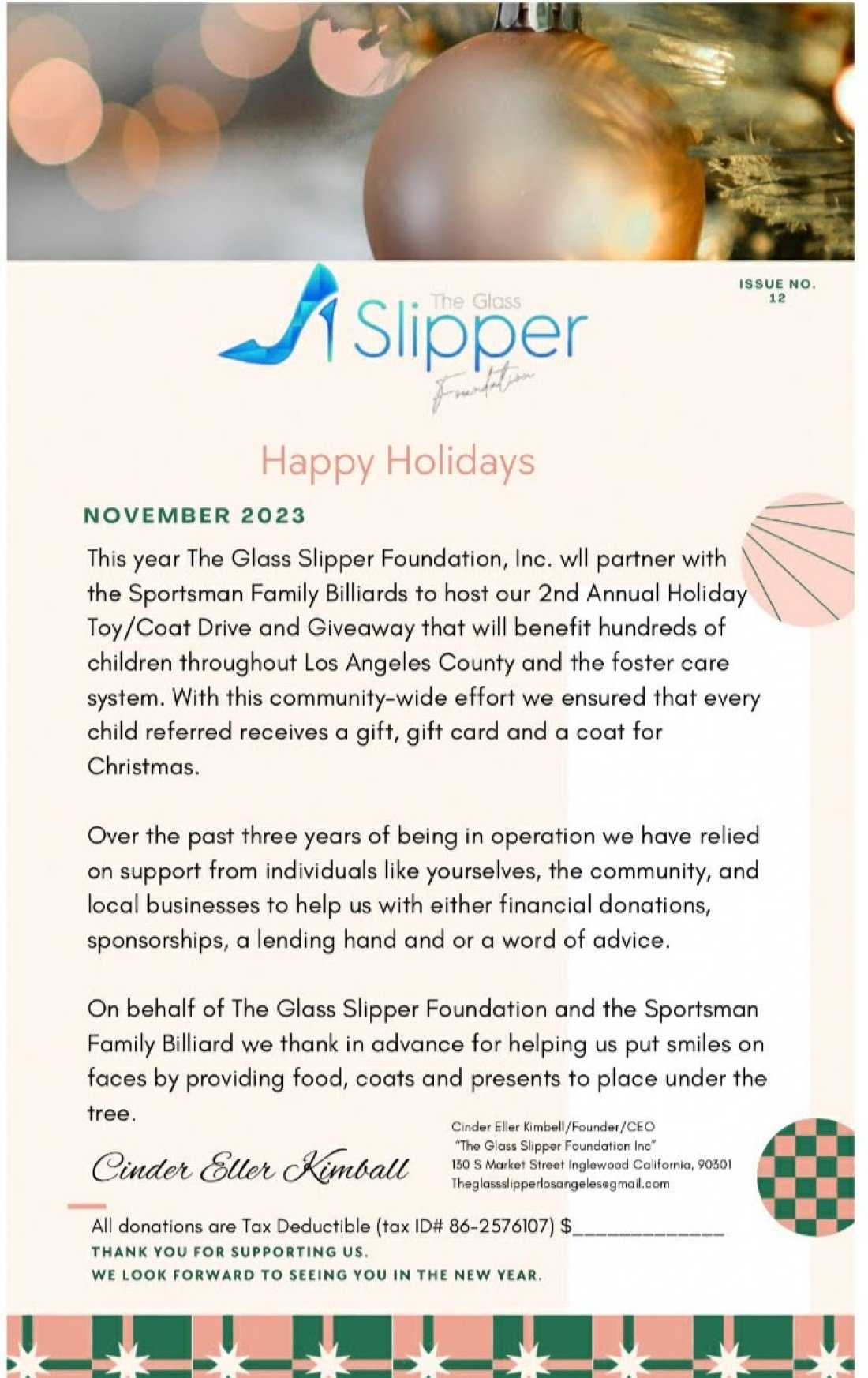 The Glass Slipper Foundation & Sportsman Family Billiards 2nd Annual