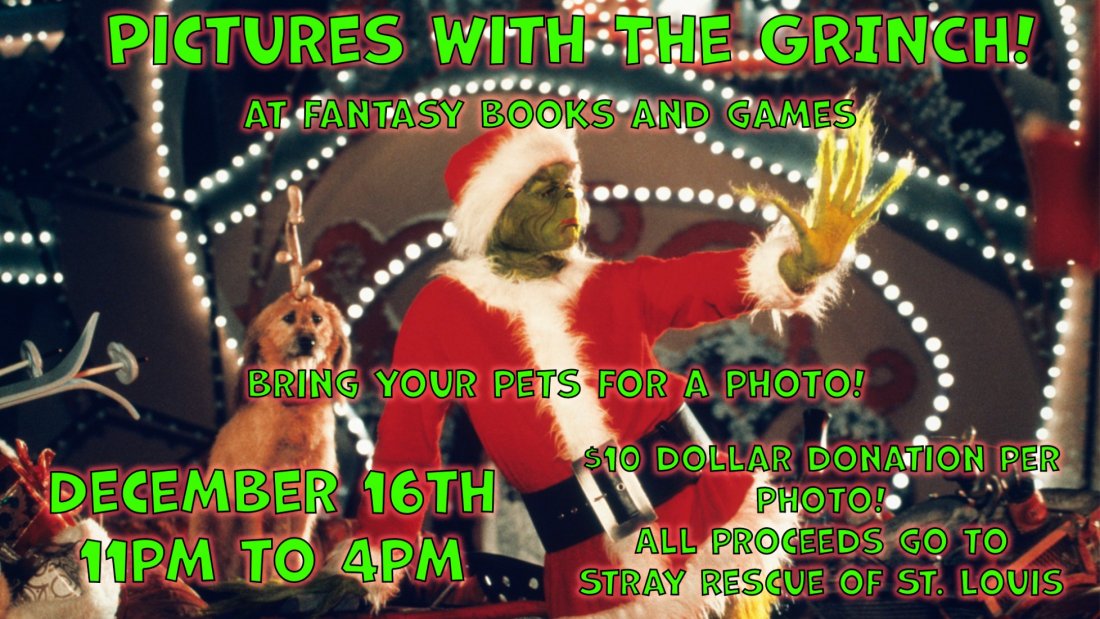Holiday Photos with the Grinch Tickets, Fantasy Books & Games, Fairview