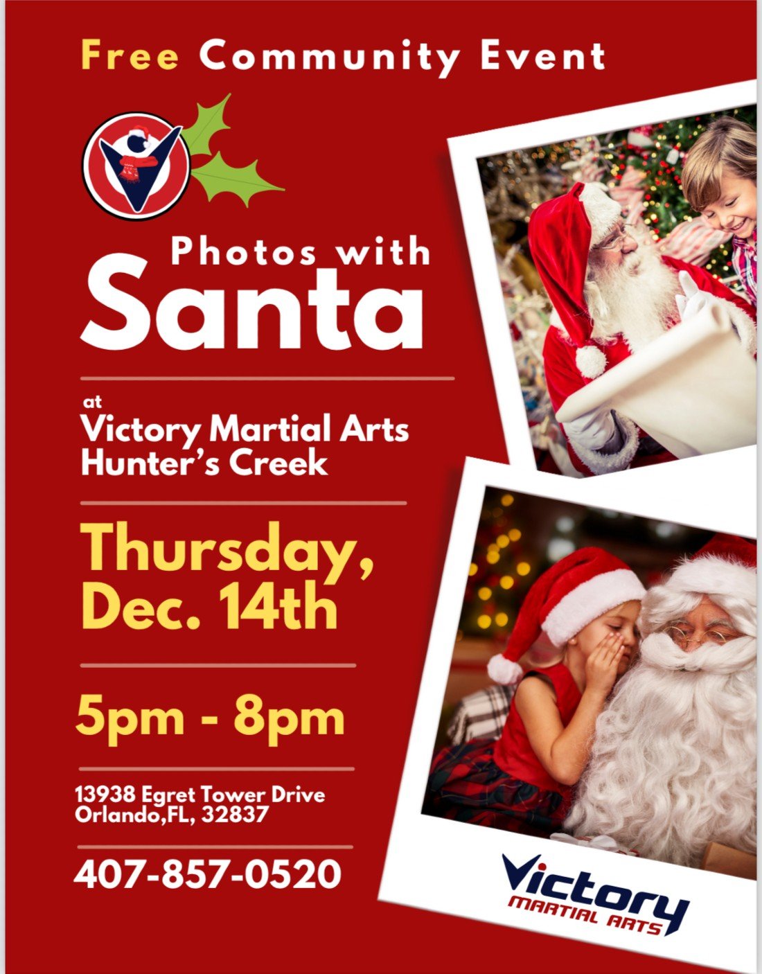Santa Claus is Coming to Hunters Creek, Victory Martial Arts, Hunters