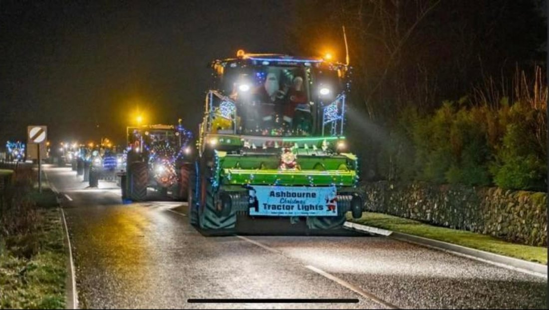 Illuminated Tractor Parade 2023, Stanton Dale Caravan Site, Ashbourne