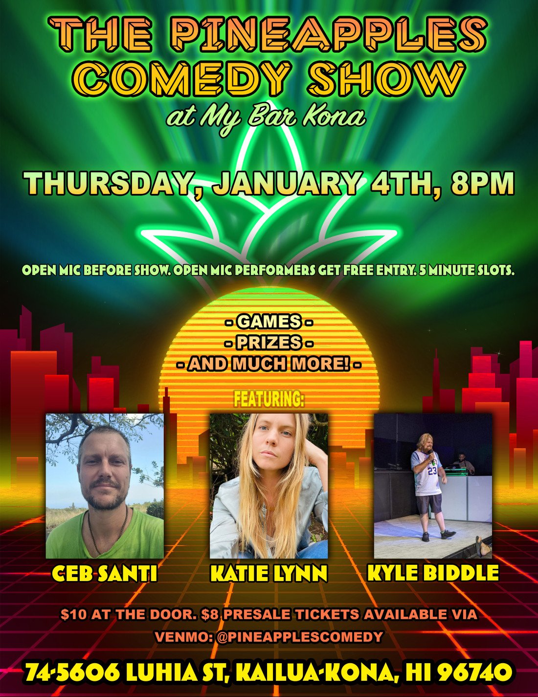 The Pineapples Comedy New Year Hangover Cure!, MY BAR + Pizza and more