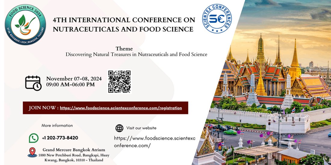 4th International Conference on Nutraceuticals and Food Science Tickets