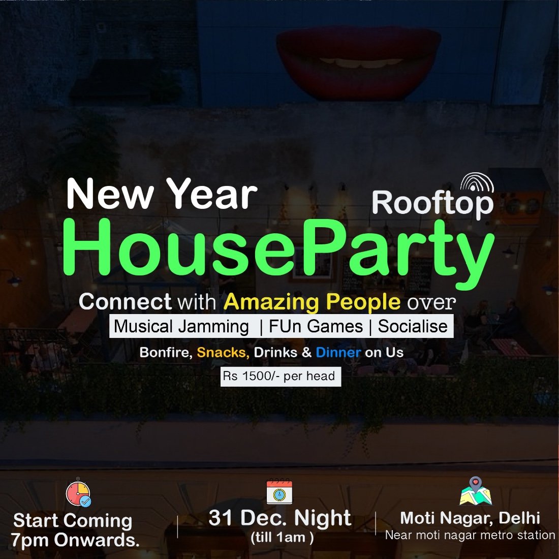 Rooftop HouseParty (New Year 2024), 30 December | Event in New Delhi | AllEvents.in