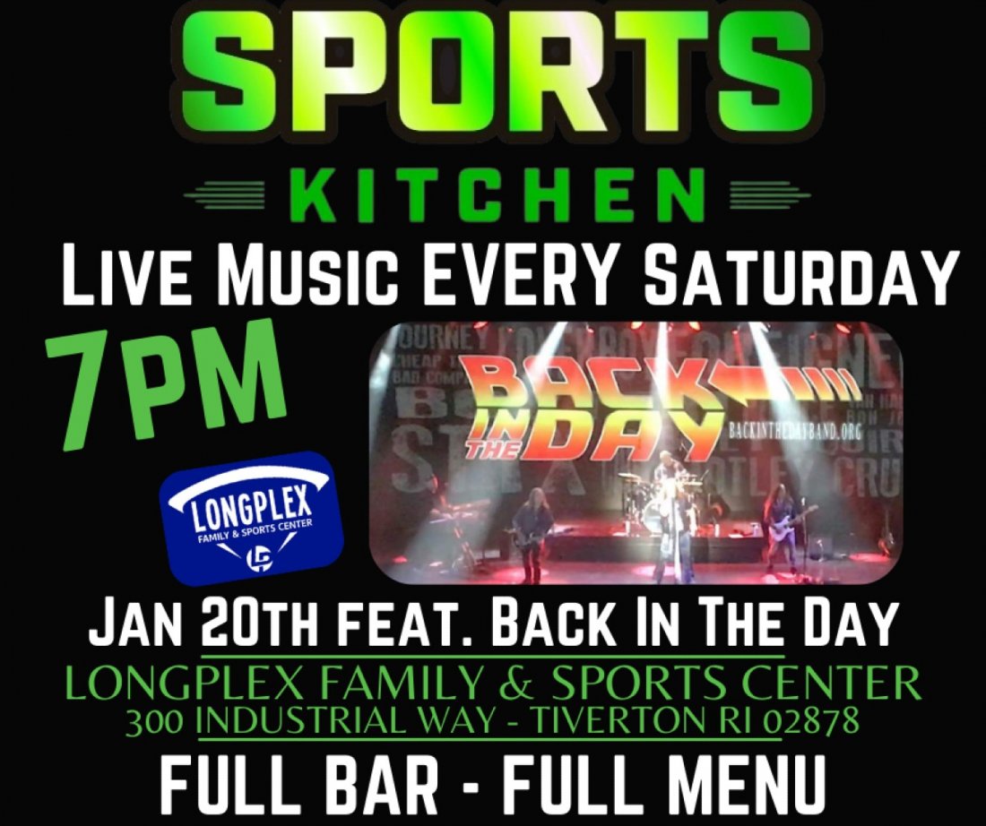 Live Music w/ Back In The Day Band 7pm in Tiverton RI , Sports Kitchen