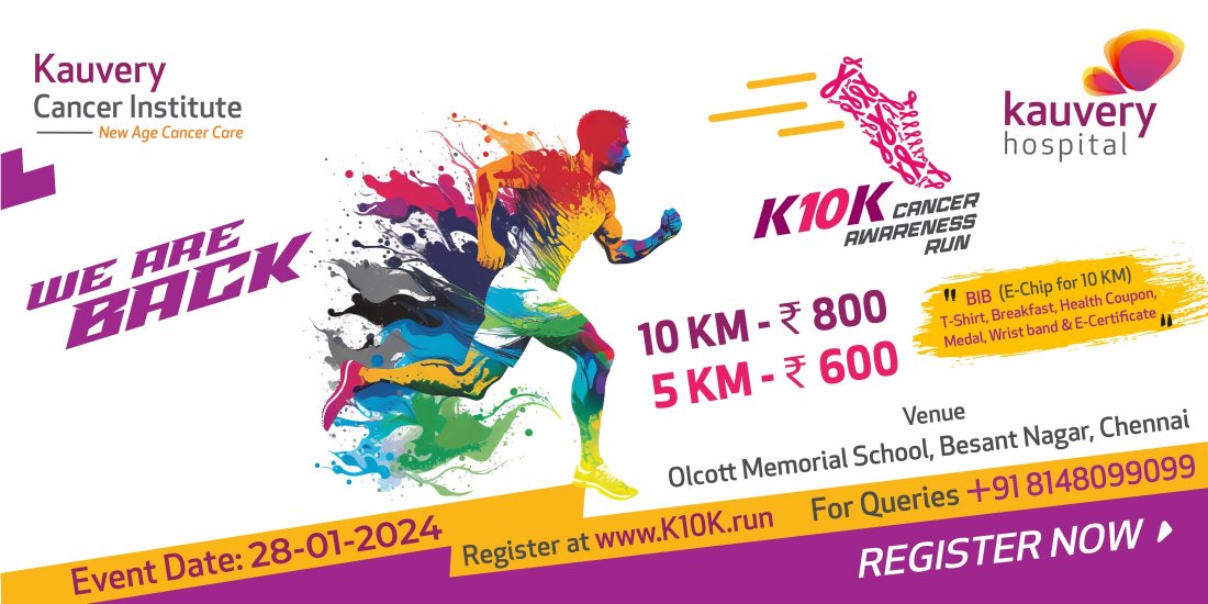 K10K Cancer Awareness Run , Olcott Memorial Higher Secondary School