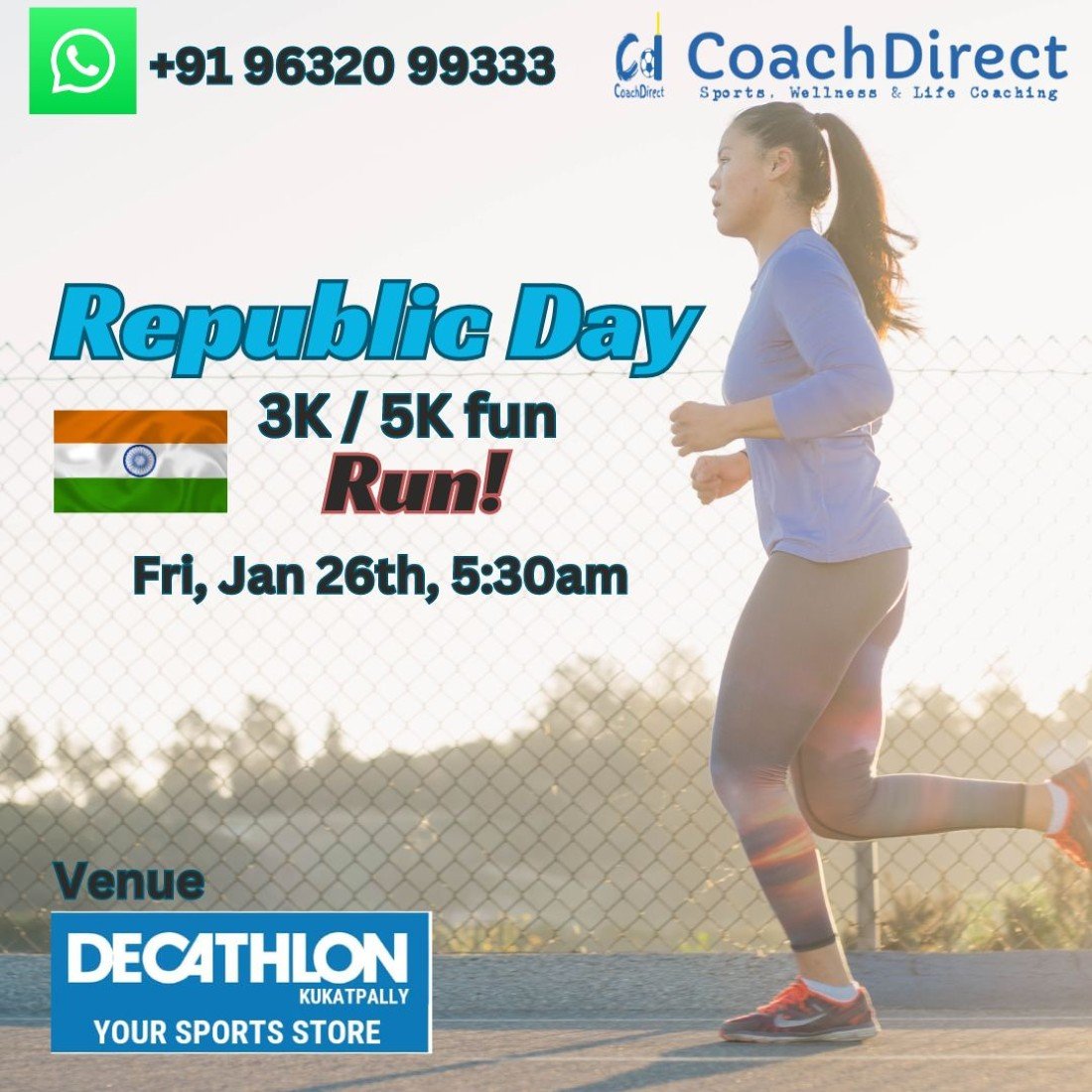 Republic Day Fun Run at Decathlon Kukatpally, Hyderabad, Decathlon ...