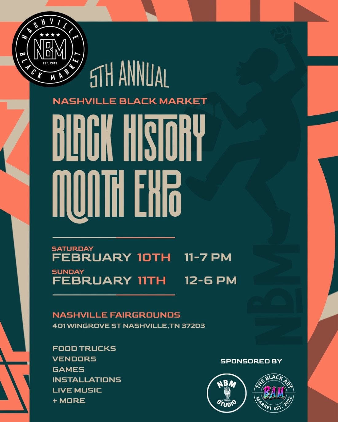 5th Annual Nashville Black Market Black History Month Expo, Fairgrounds, Nashville, TN, USA, 10 ...